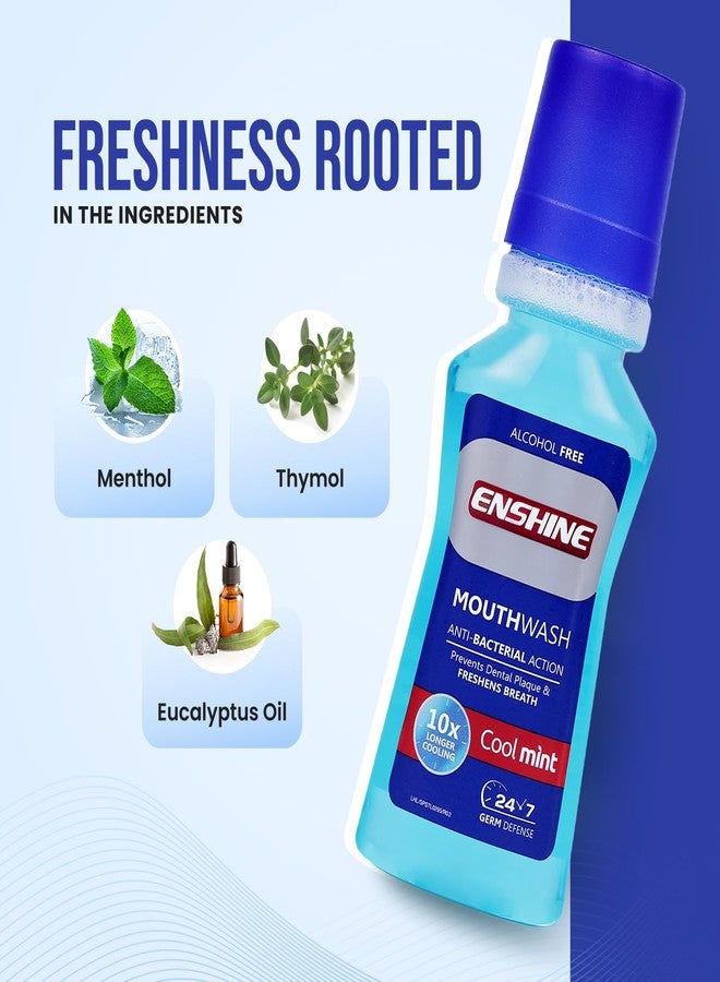 Enshine Mouthwash | Daily Use Mouthwash With Menthol, Thymol & Eucalyptus Oil | 10x Longer Cooling Sensation | Fights Germs & Plaque - 150ml Pack 3 - Image 4